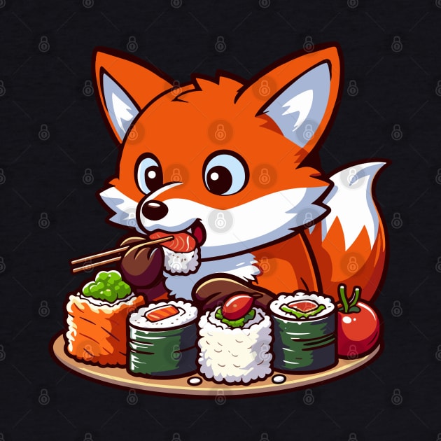 Fox Eating Sushi by MoDesigns22 